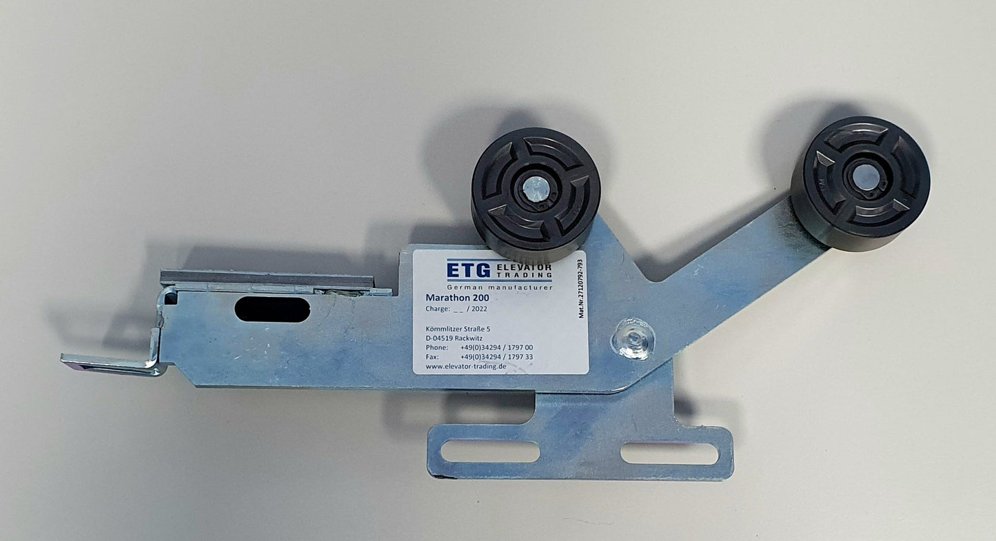 Entriegelungswippeneinheit komplett nach links antreibend