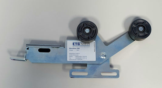 Entriegelungswippeneinheit komplett nach links antreibend