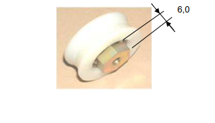 Lauf- und Stützrolle für Fahrschlitten 1 und 2